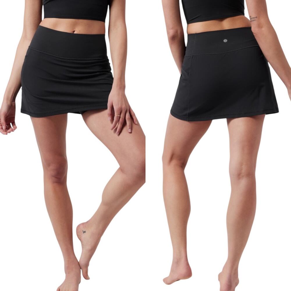 Athleta Salutation Stash High Rise 14.5 Skort NWT Women's Large Black